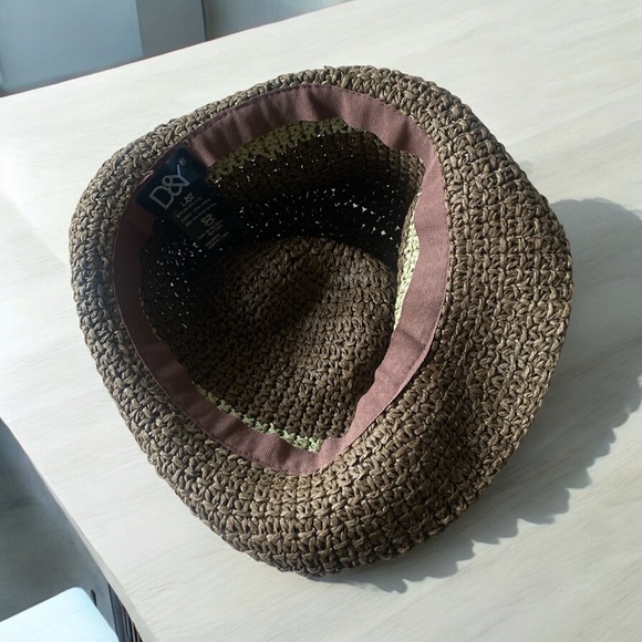 D & Y Woven Sun Hat Brown/Tan/Sage Women's Bucket Sun Hat OS Beach Neutral - Picture 7 of 7